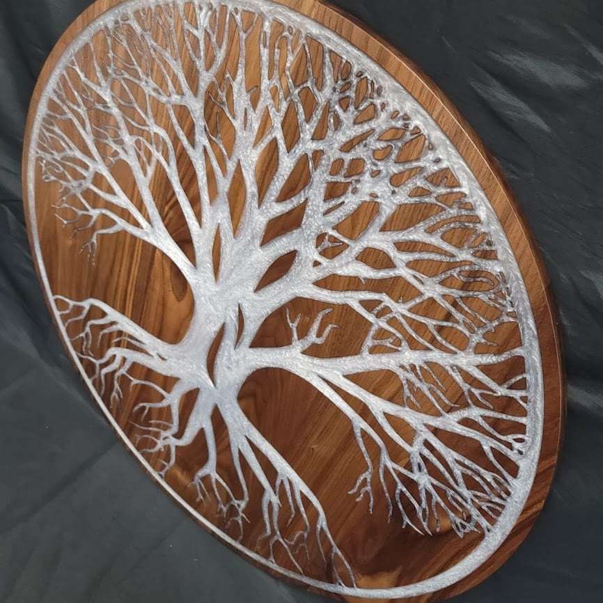 Walnut & epoxy Tree of Life