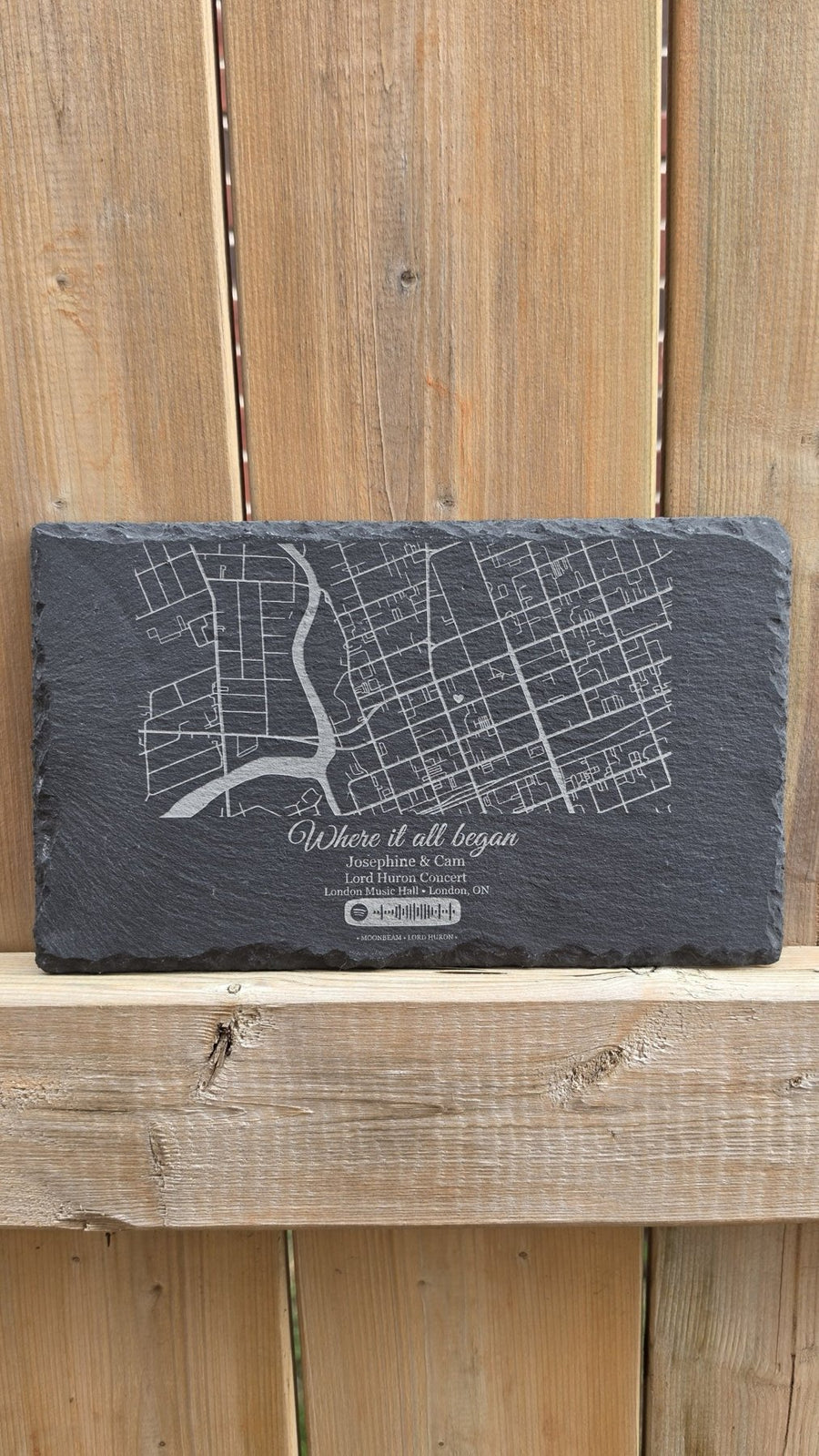 Slate map keepsake